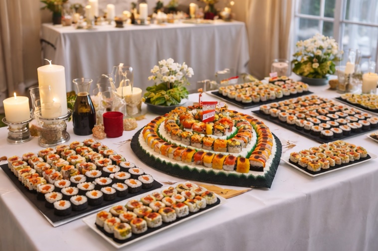 Servicio de sushi en boda